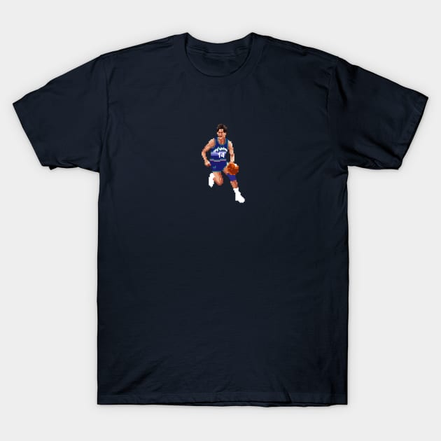 Jeff Hornacek Pixel Dribble T-Shirt by qiangdade